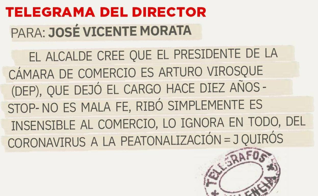 Telegrama para José Vicente Morata