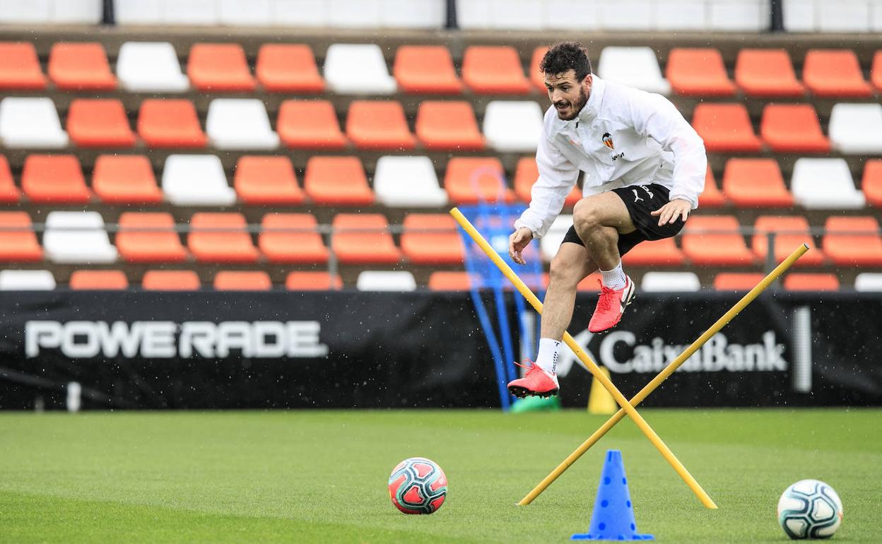 Florenzi, durante el entrenamiento