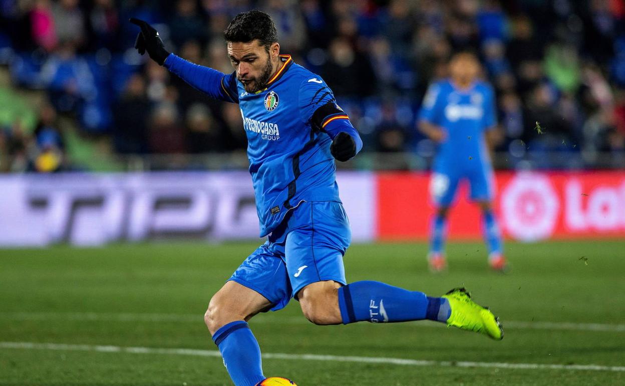 Jorge Molina, durante un partido del Getafe.