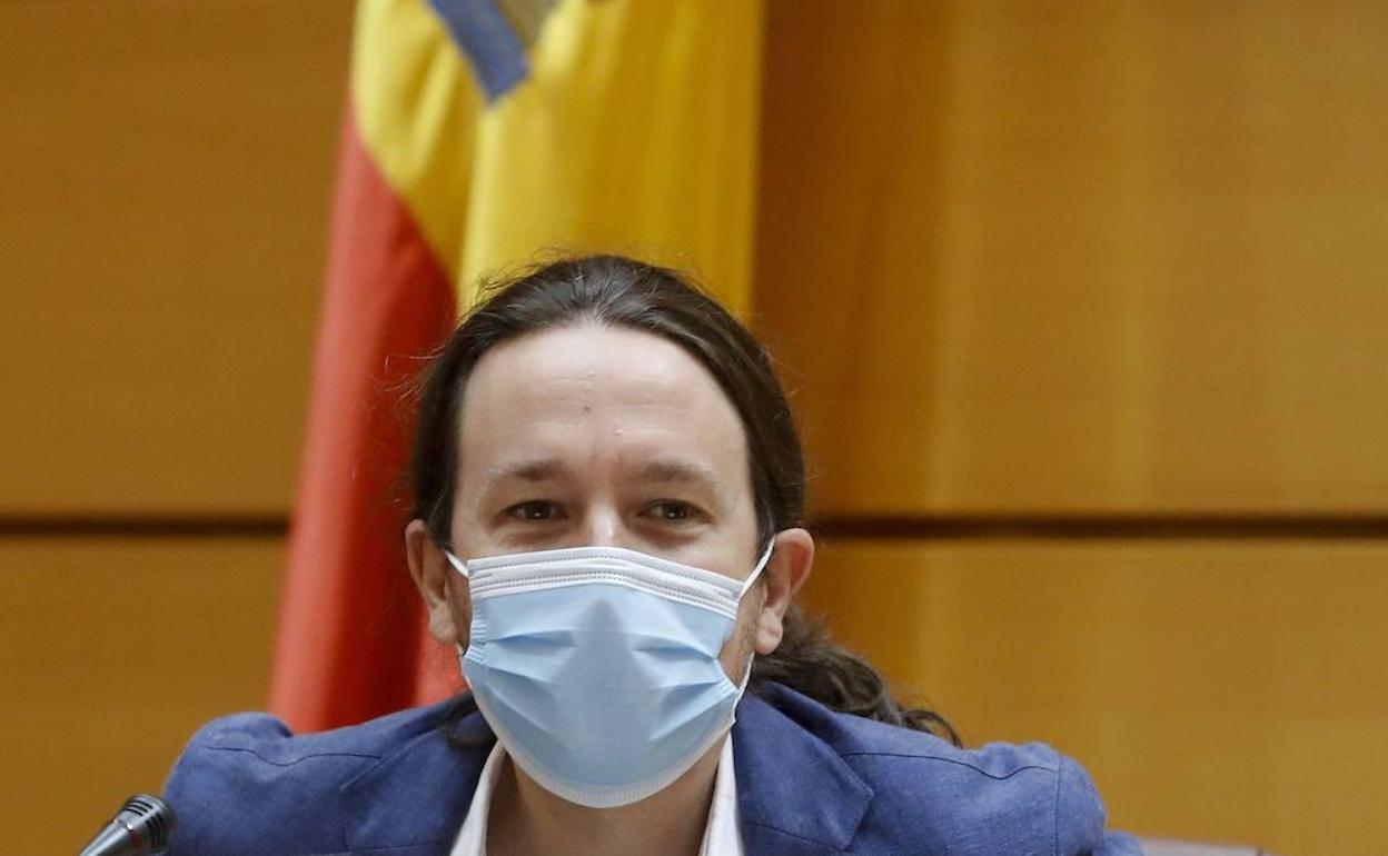 Pablo Iglesias, en el Senado. 