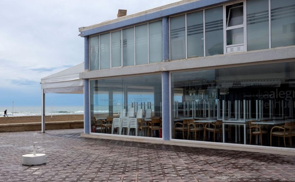 Restaurante de la playa en Valencia.