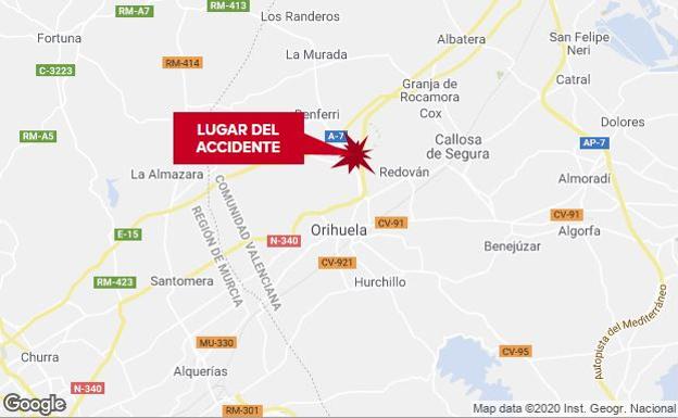 Una joven, herida de gravedad en un accidente de coche en Redován