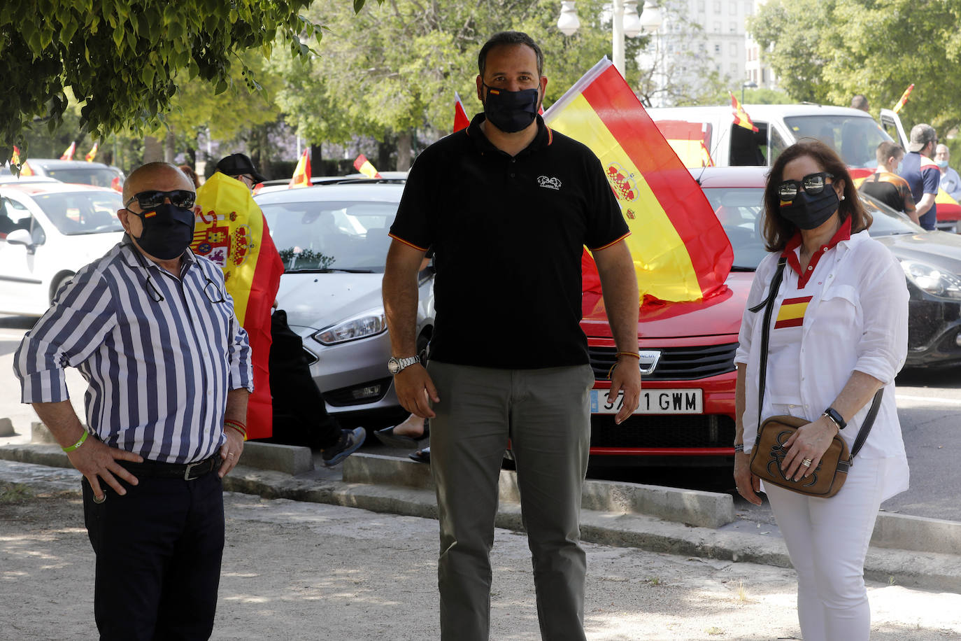 La marcha de vehículos contra la política del Gobierno se inicia en la Alameda y recorrerá la ciudad hasta llegar a San Agustín. 