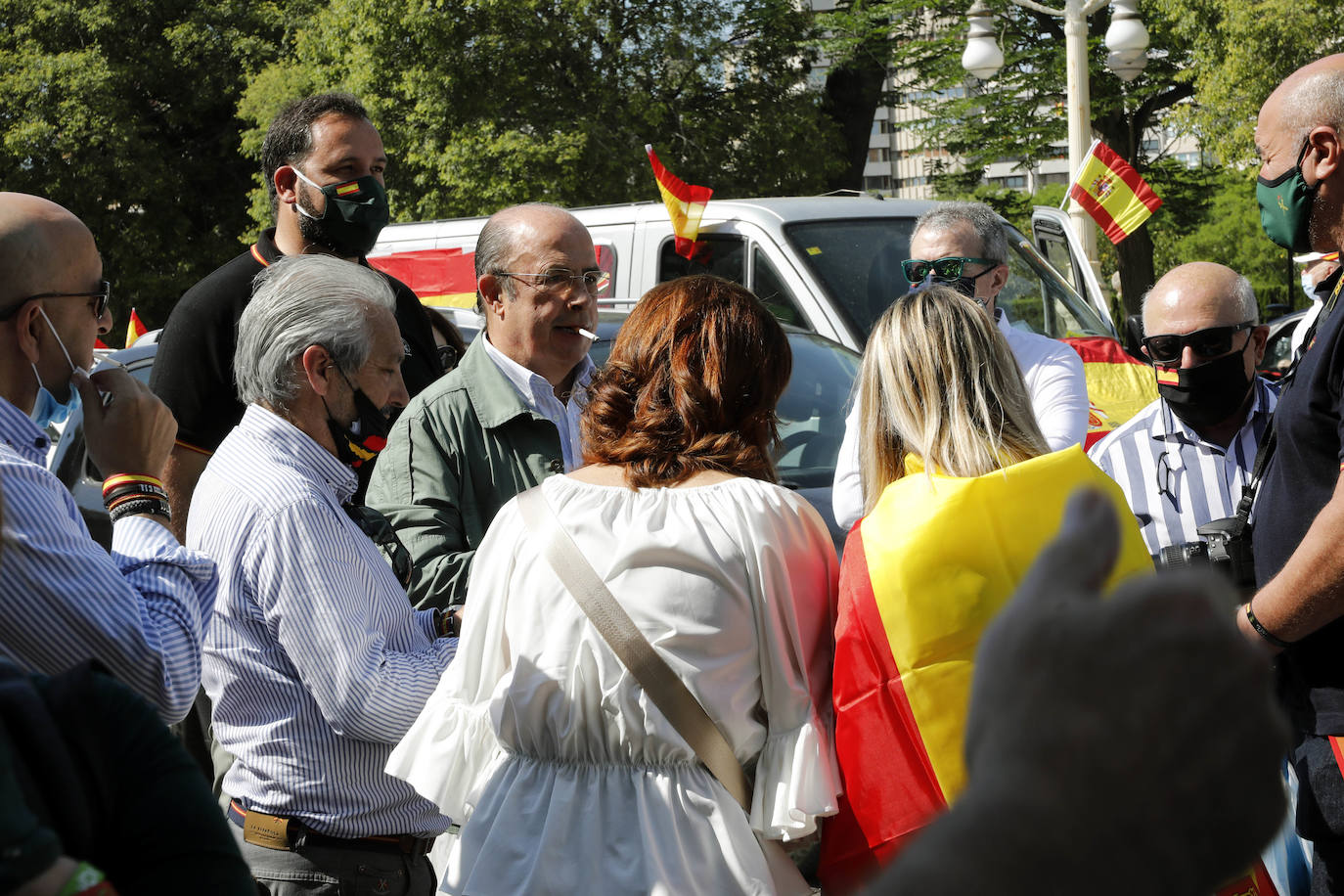 La marcha de vehículos contra la política del Gobierno se inicia en la Alameda y recorrerá la ciudad hasta llegar a San Agustín. 