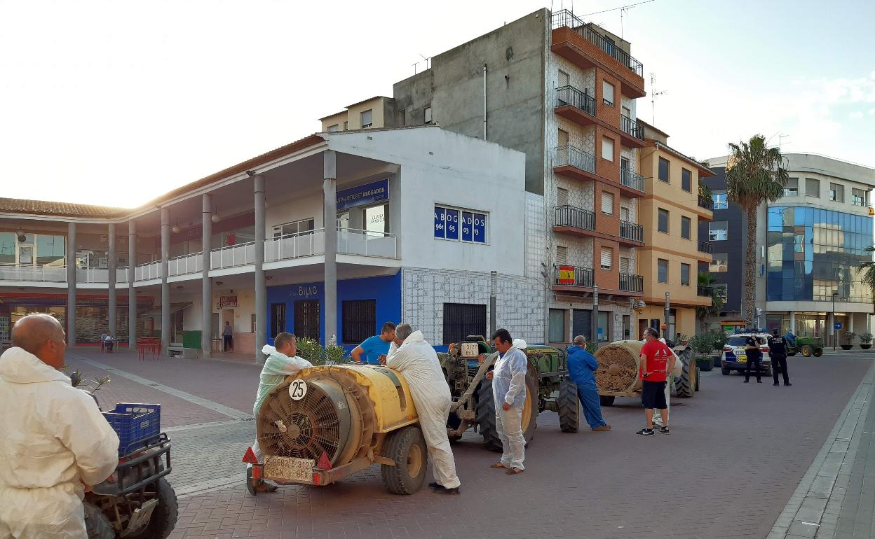 Medidas de desinfección llevadas a cabo en Turís. 