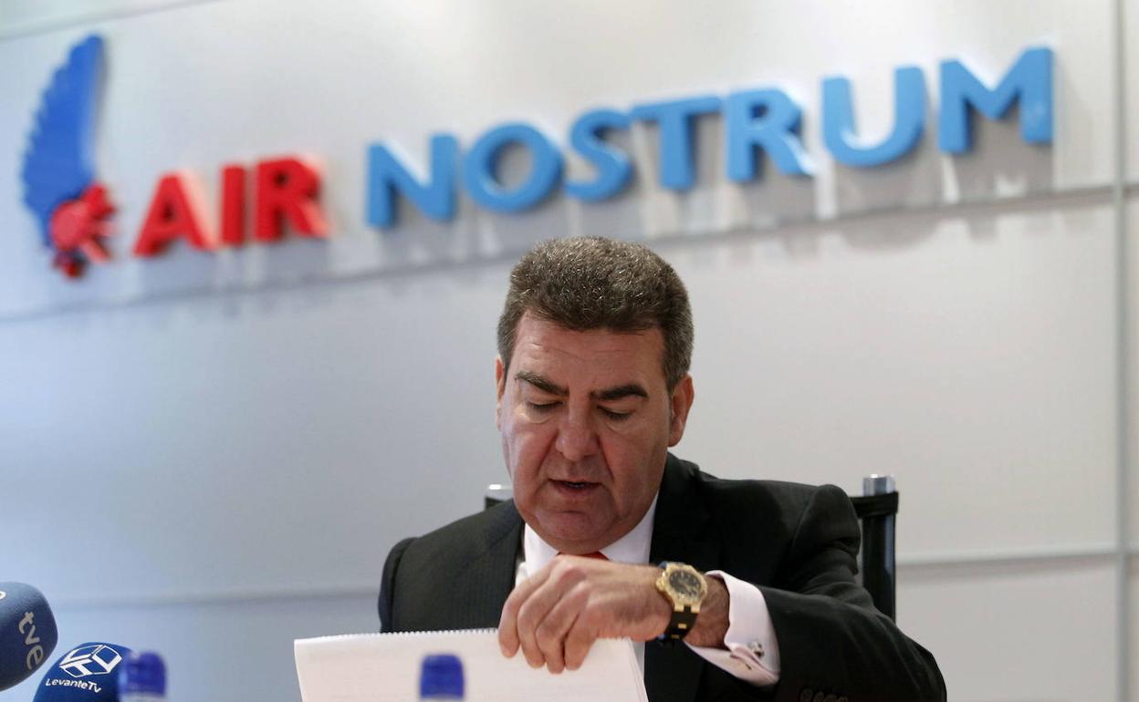 arlos Bertomeu, presidente y máximo accionista de Air Nostrum, en rueda de prensa.