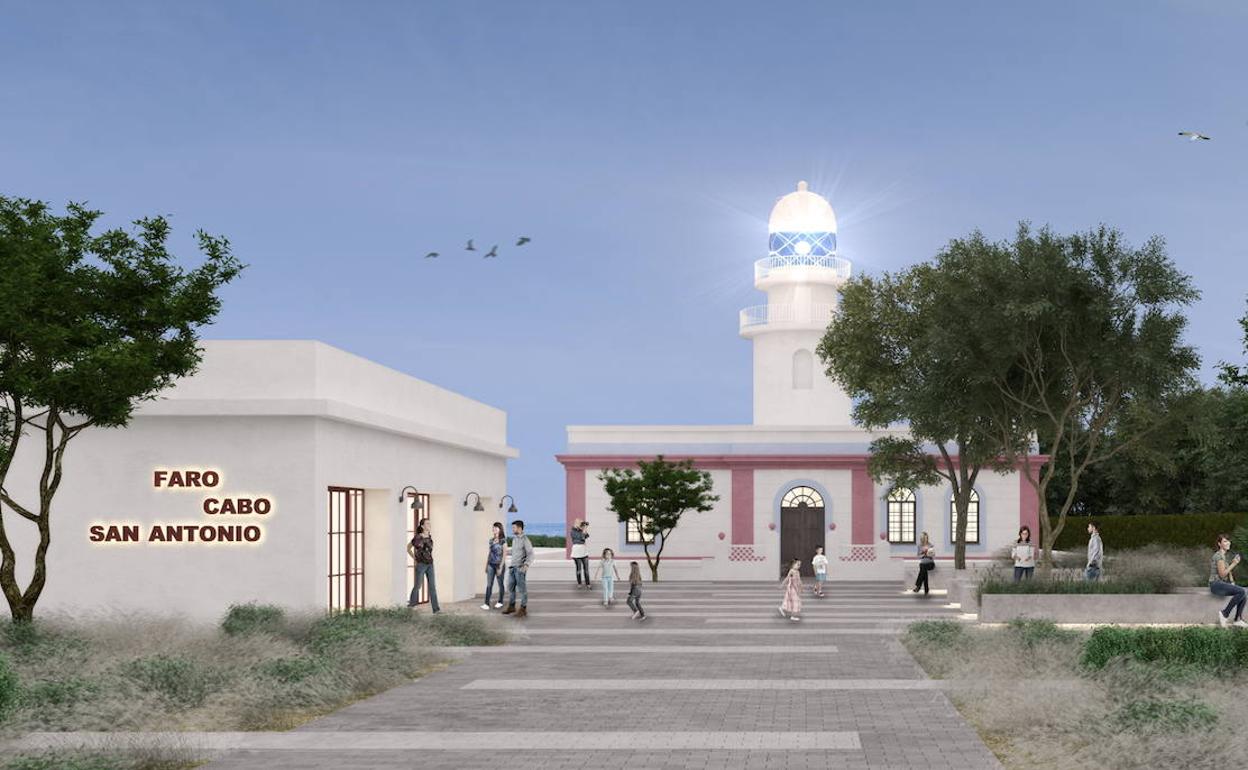 El diseño que figura en el anteproyecto de rehabilitación del faro del Cap de Sant Antoni. 