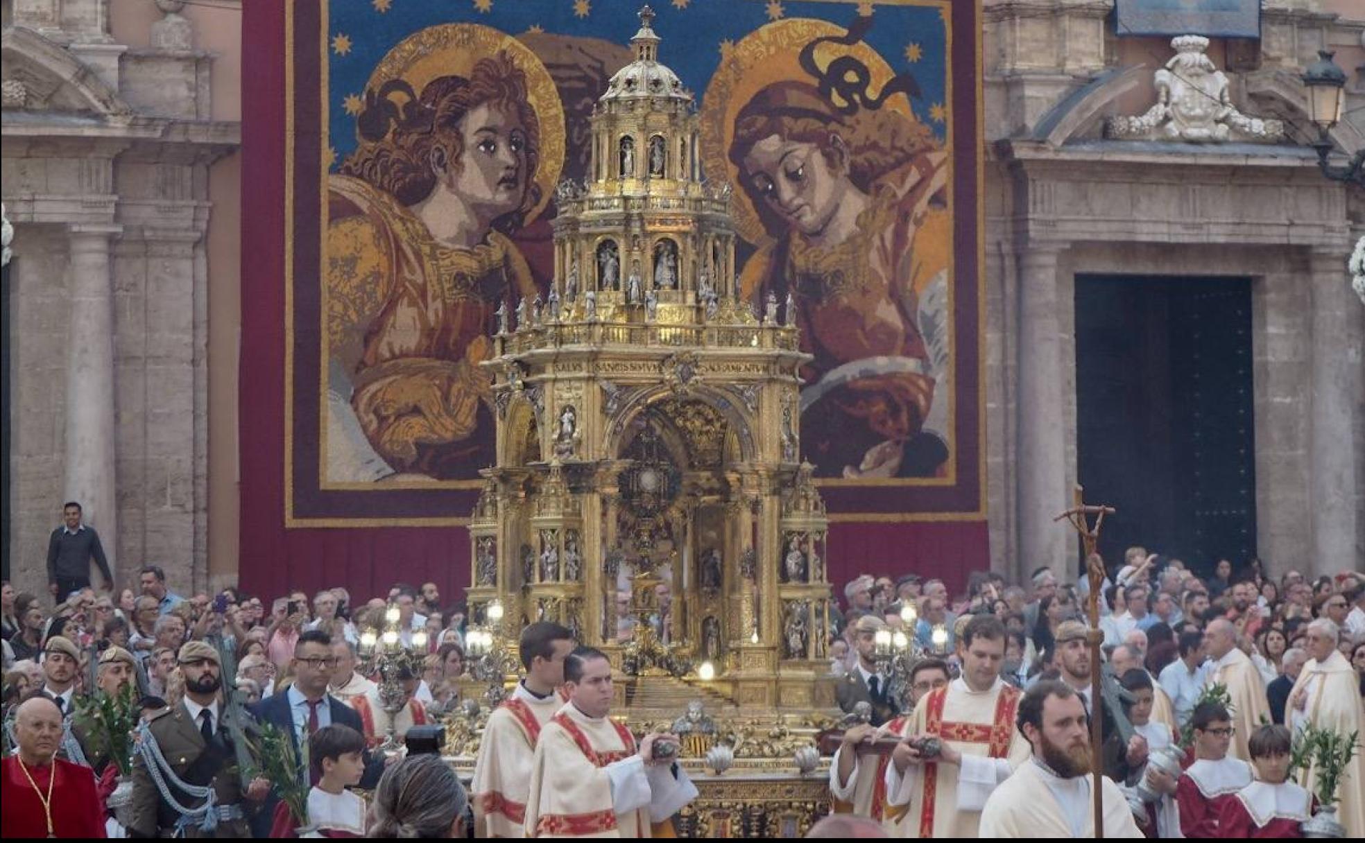 La Custodia de Valencia, en procesión.