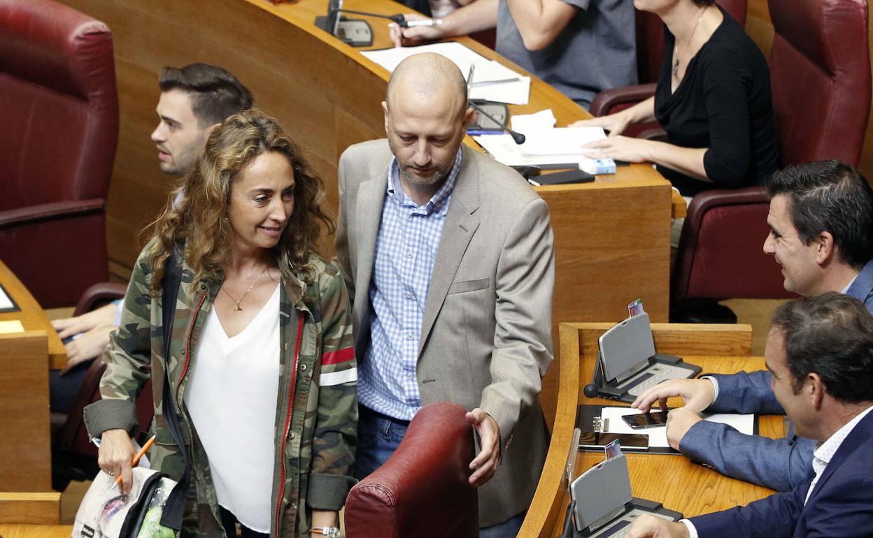 Alexis Marí y Carolina Punset en Les Corts. 