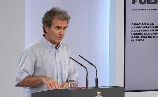 Fernando Simón durante la rueda de prensa.