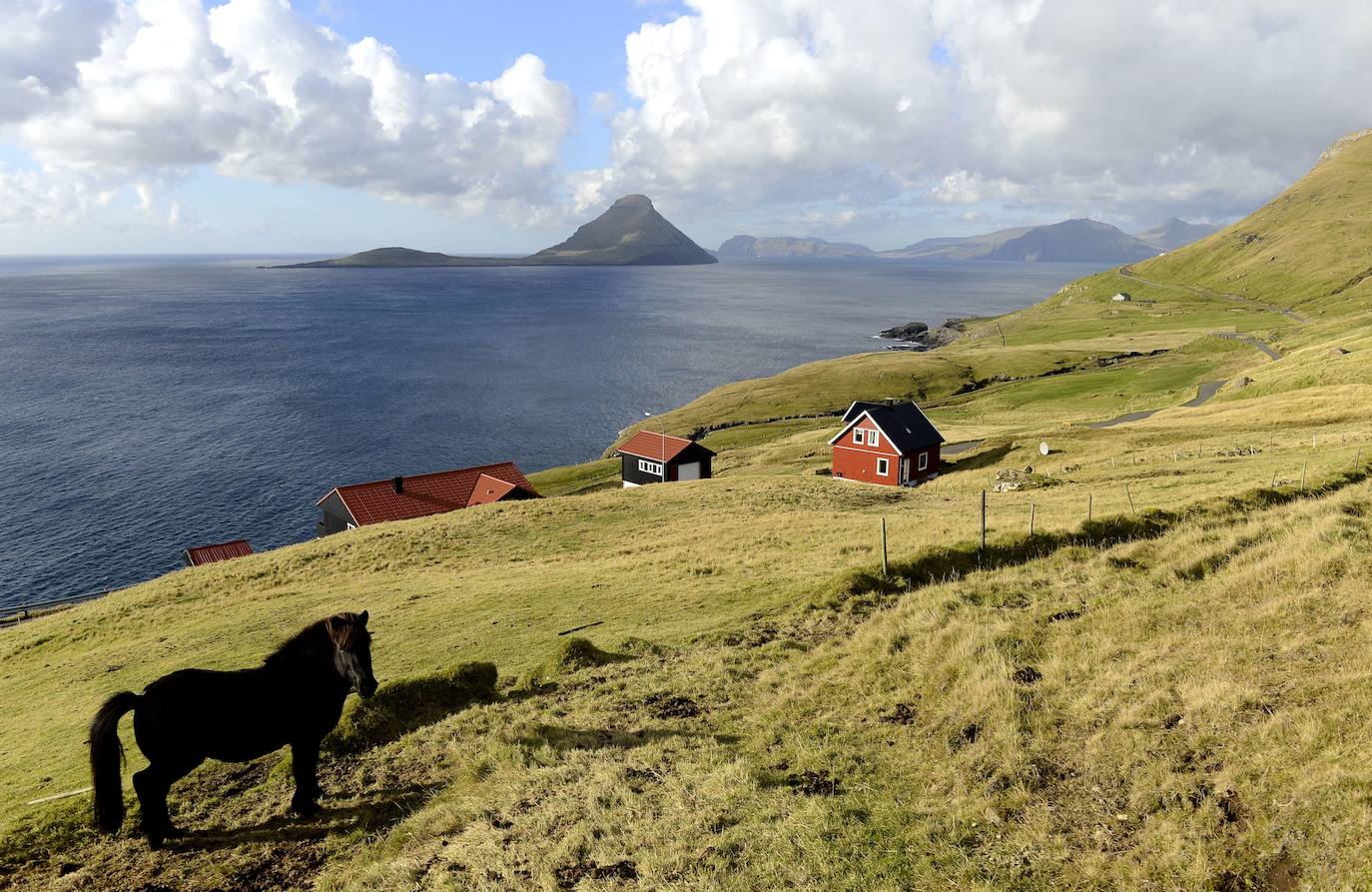 Las Islas Feroe son un destino muy diferente, Naturaleza en estado puro. Situadas al noreste de Escocia justo en el medio de Islandia y Noruega. Es un paraje verde de 1.399 kilómetros cuadrados (113 kilómetros de largo y 75 de ancho), húmedo (casi todo es costa ya que no hay ningún punto a más de 5 kilómetros del oceano) y en el que hay más ovejas (70.000 y para las que piden un especial cuidado a los turistas que viajen en sus propios coches) que habitantes (51.371), que viven en su mayoría de la pesca y la exportación de la misma. 