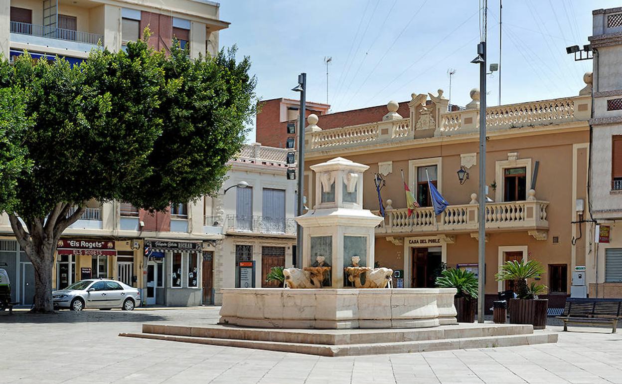 La plaza del Poble, uno de los puntos con wifi gratuita. 