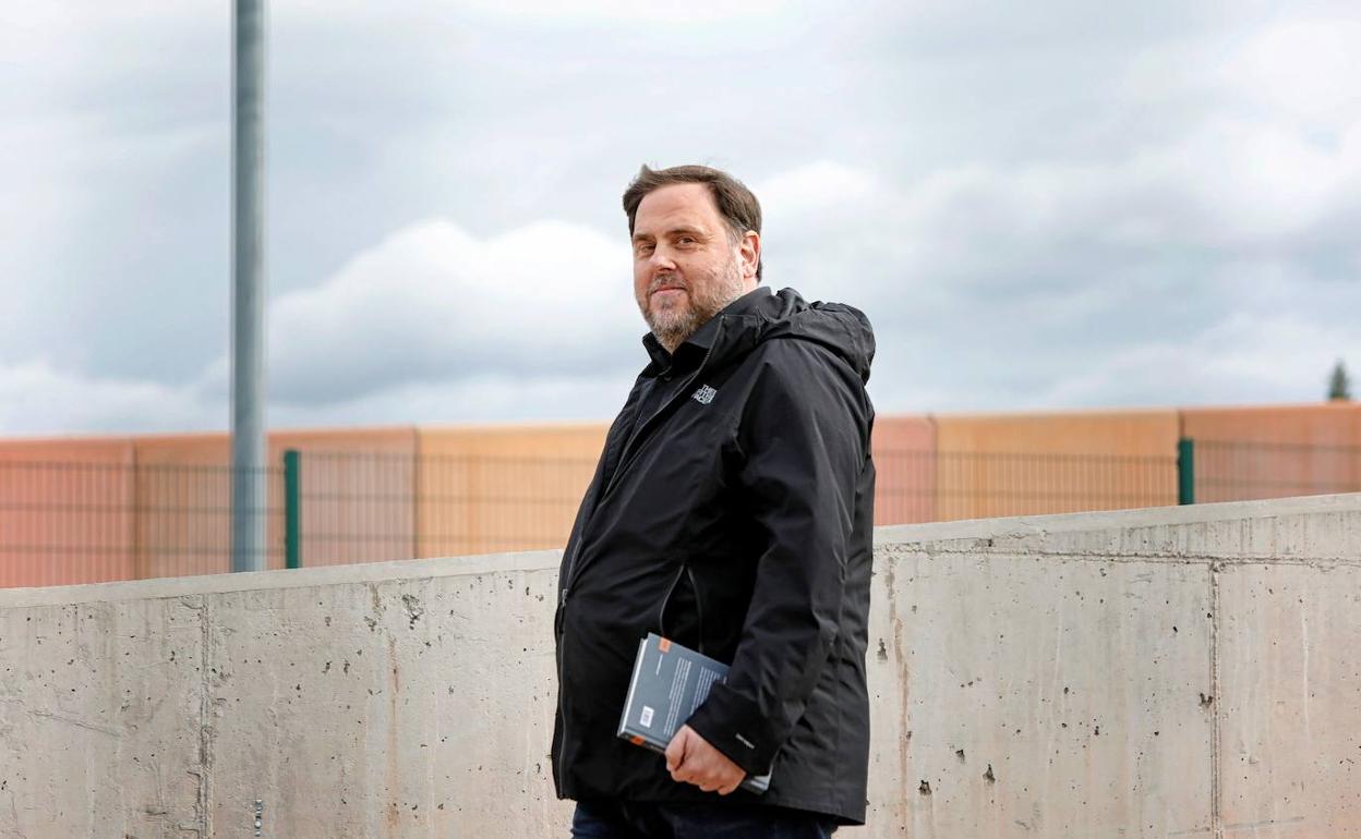 Oriol Junqueras, durante una salida de prisión.