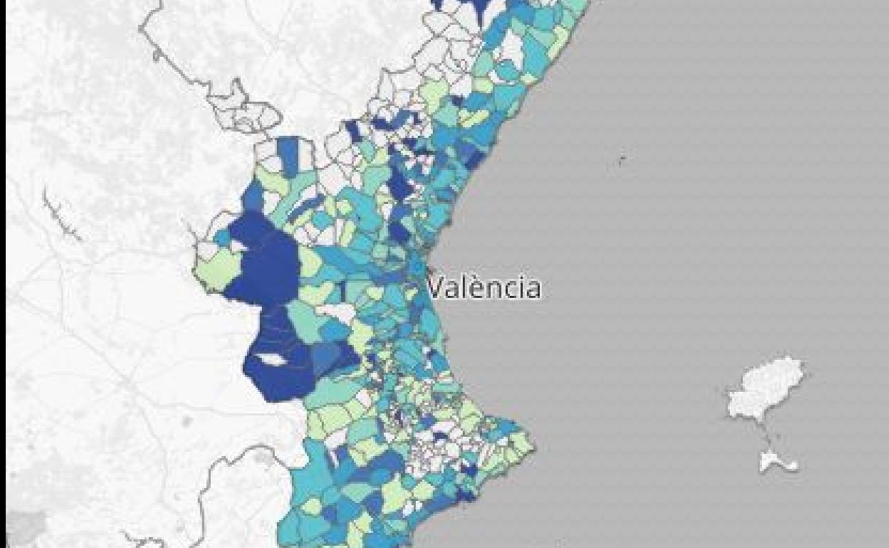 Datos del coronavirus en todos los municipios valencianos: contagiados y fallecidos