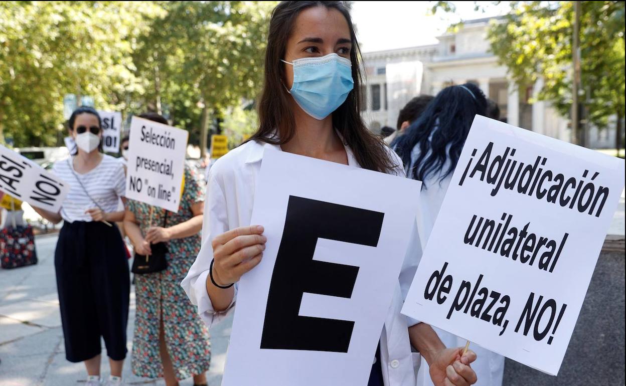 Protesta de los MIR en Madrid