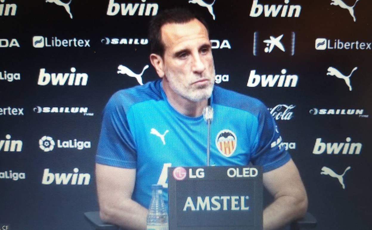 Voro González, durante la rueda de prensa. 