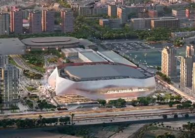 Imagen secundaria 1 - Vídeo: Así será el Casal España Arena, el pabellón del Valencia Basket