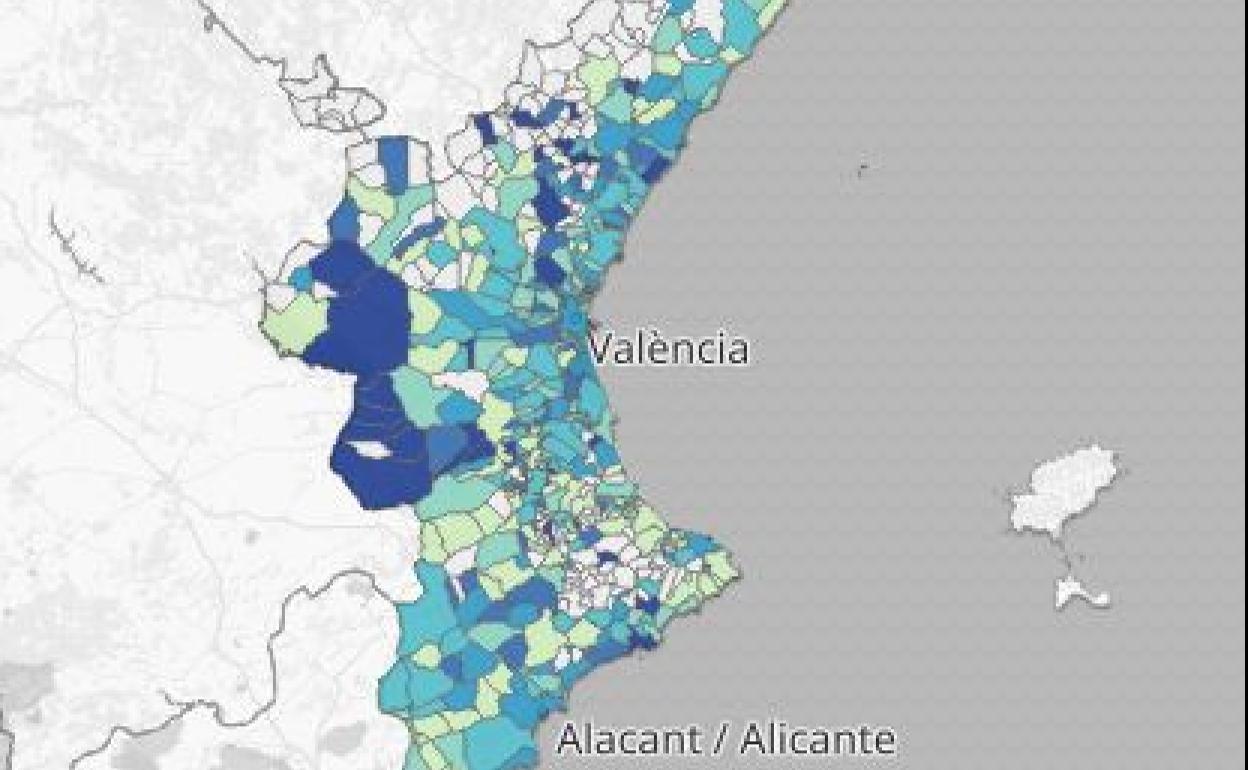 Covid en Valencia | Datos de muertos y contagiados por coronavirus en todos los municipios de la Comunitat Valenciana