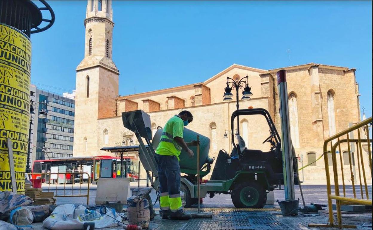 Obras en San Agustín.