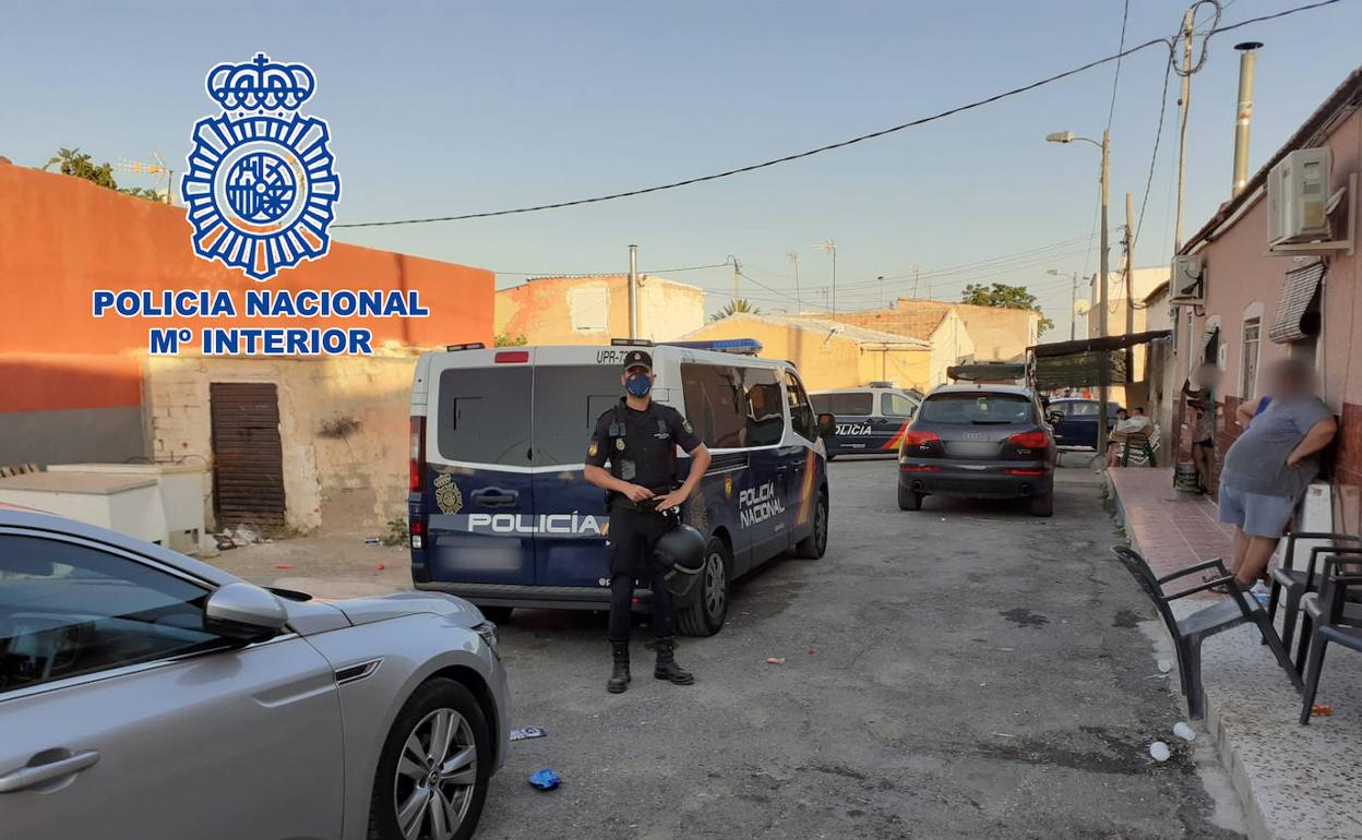 Barrio de La Apuñalada en Elche donde se localiaba la organización criminal. 