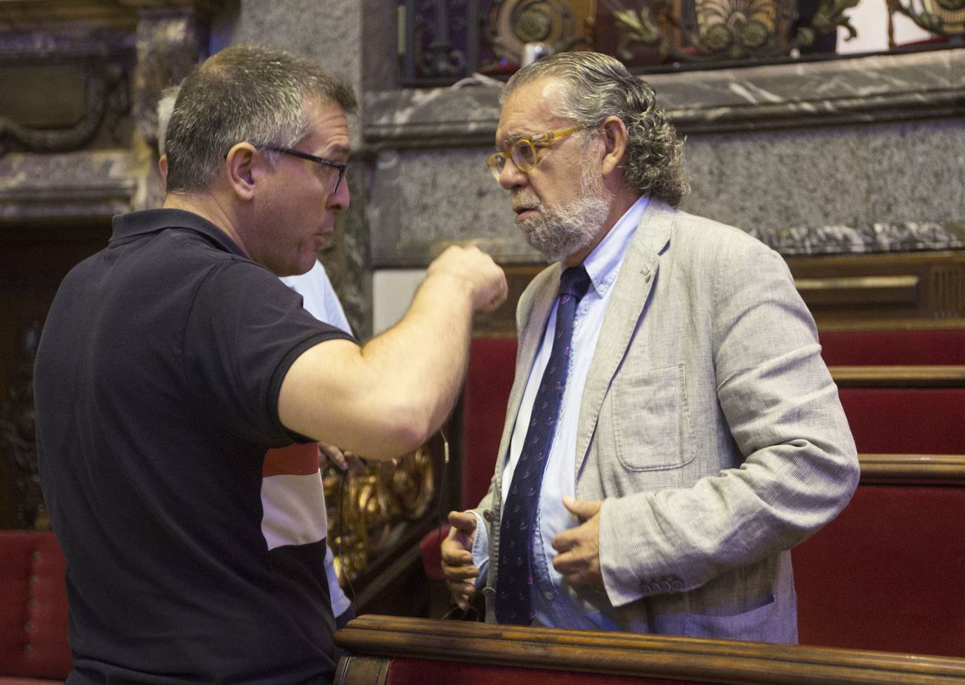 El concejal de Hacienda antes de la celebración del pleno