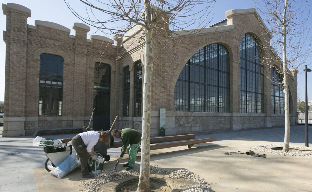 Una de las fachadas del futuro polideportivo del Parque Central. 