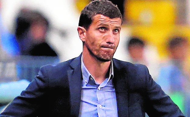 Javi Gracia, en su etapa de entrenador del Málaga. 