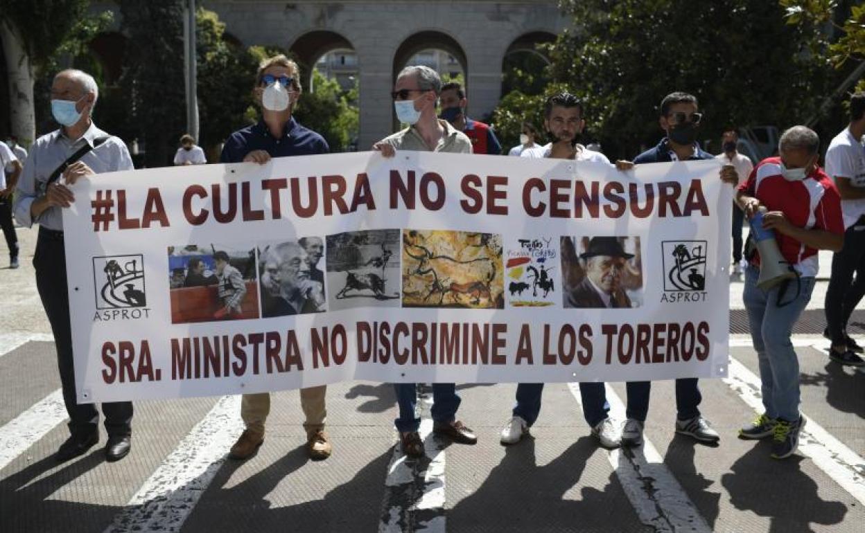 Manifestación del sector de la tauromaquia en Madrid. 