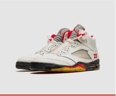 Air Jordan 5 “Fire Red,” Player Exclusive Sneaker (1990)