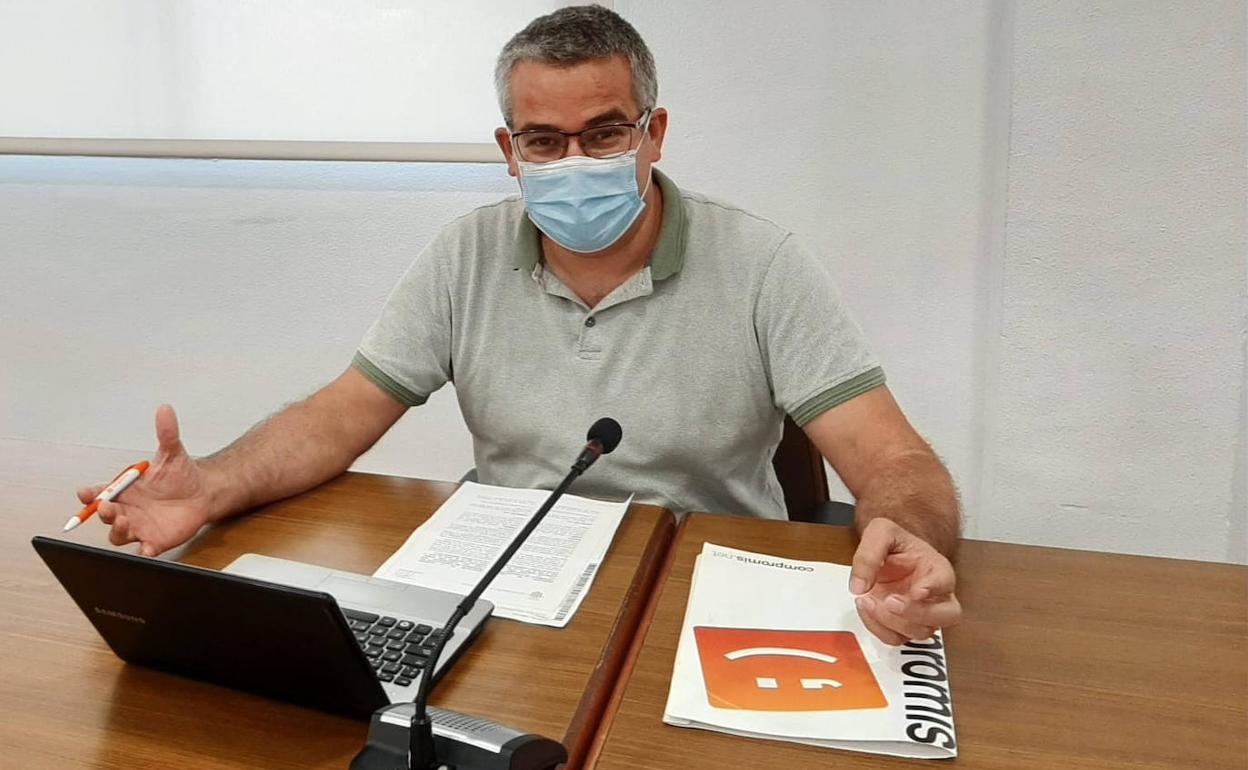 El portavoz de Compromís, Ricard Barberà. 