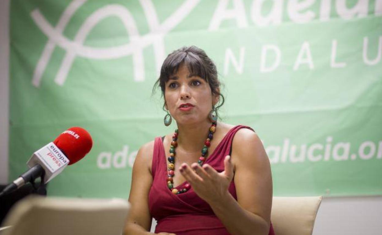 La líder de Adelante Andalucía, Teresa Rodríguez.