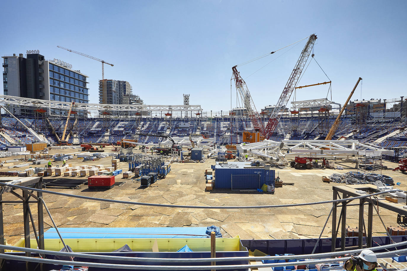 Fotos: Progresan las Obras de la cubierta del Ciutat de Valencia