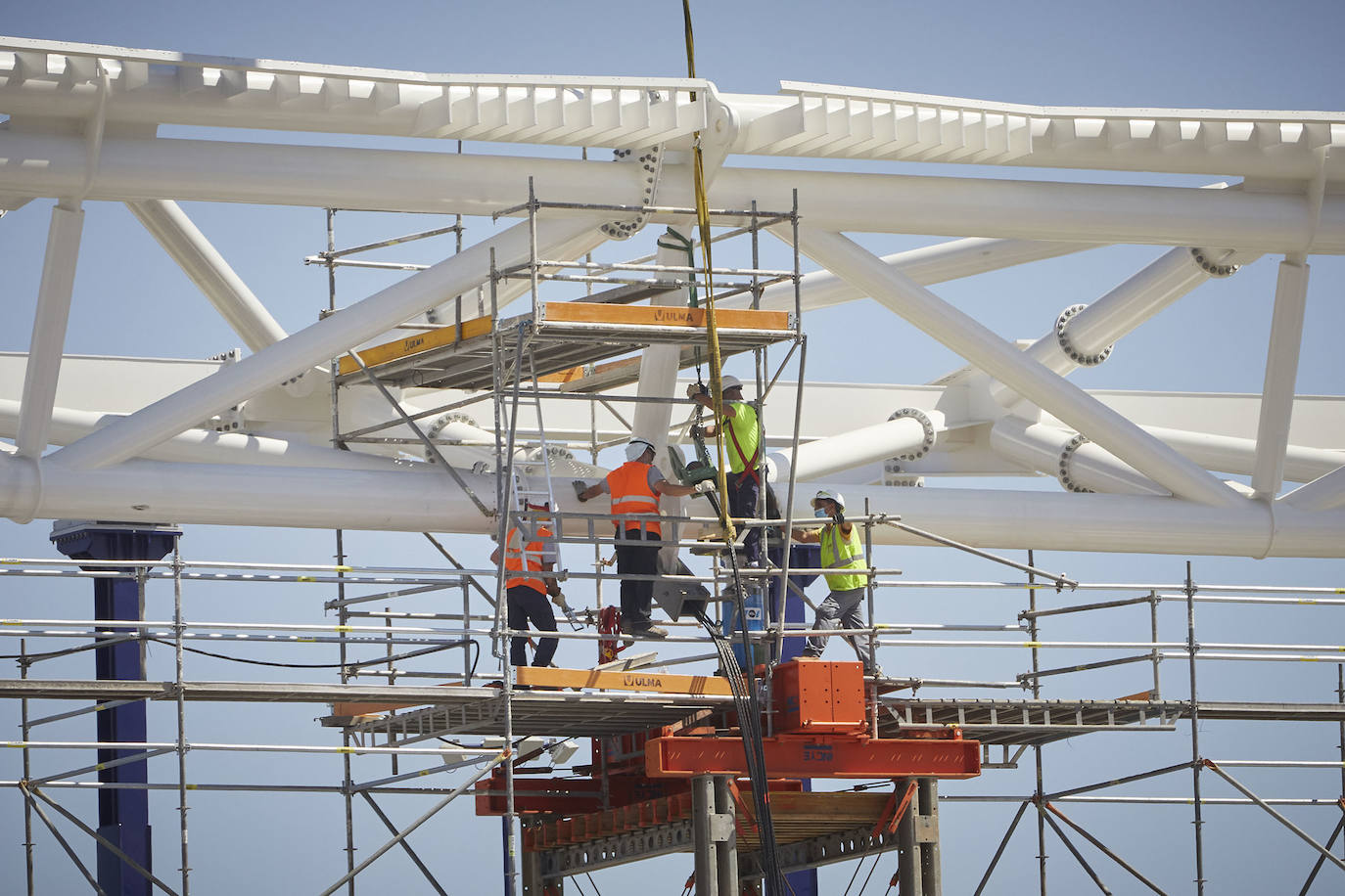 Fotos: Progresan las Obras de la cubierta del Ciutat de Valencia