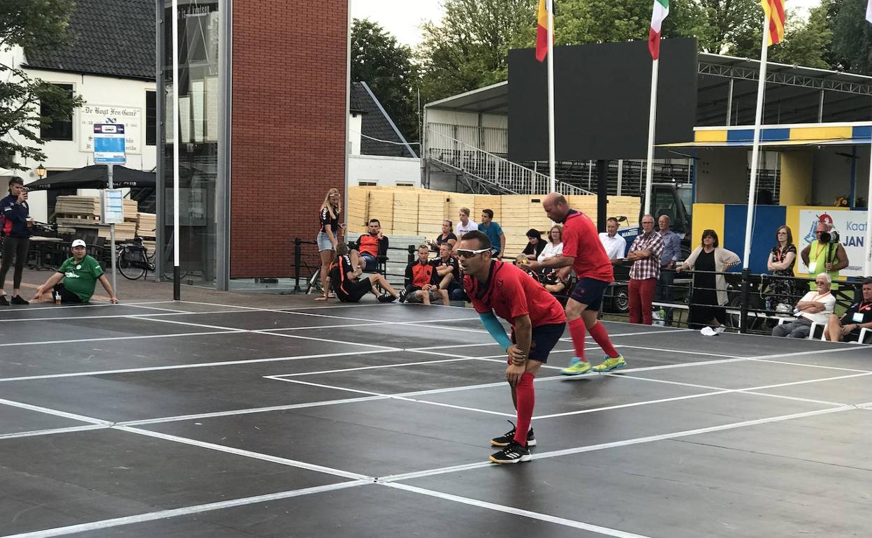 Martínez y Santi, en el Europeo de Holanda, la última competición internacional de la Selecció Valenciana. 