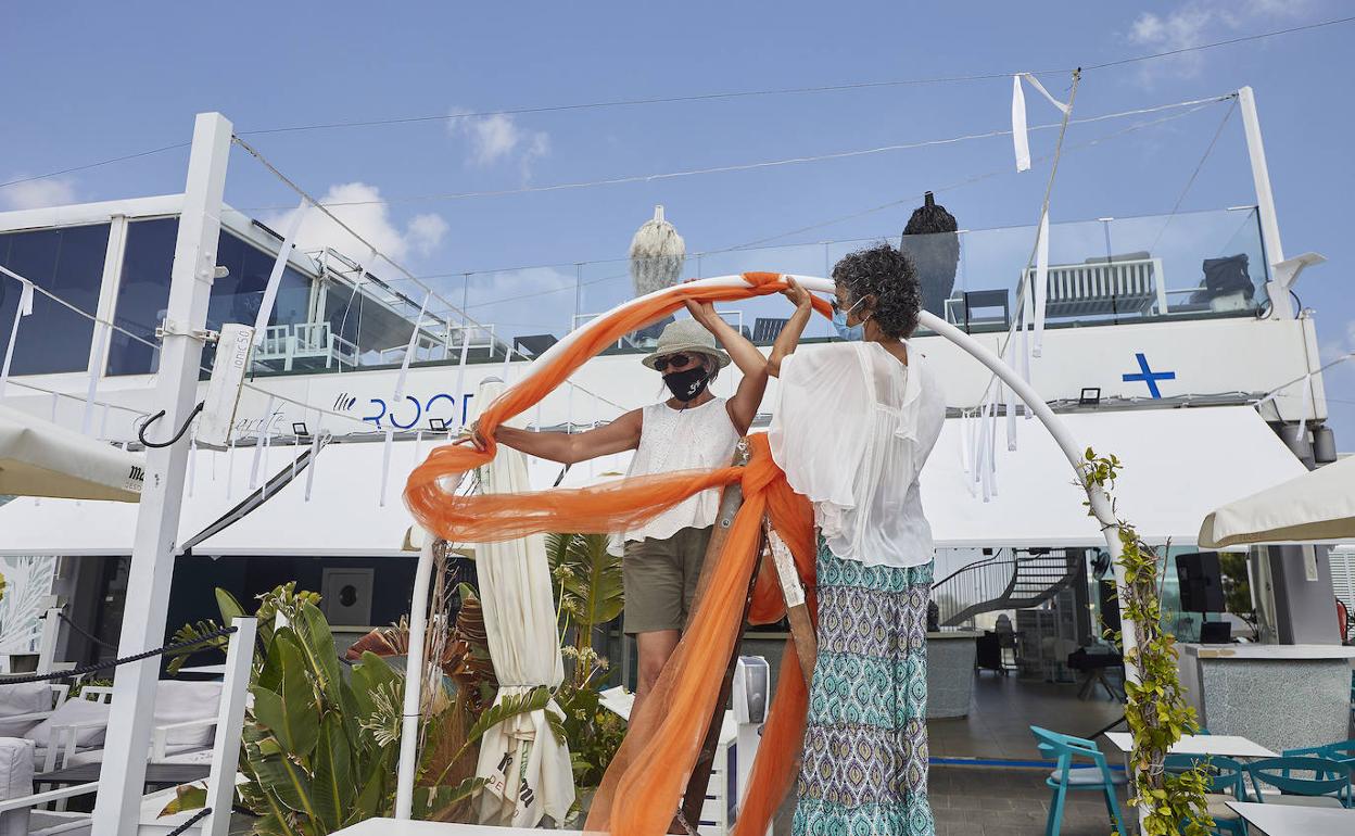 Uno de los locales de la Marina Real de Valencia. 