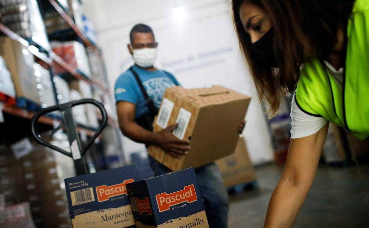 Voluntarios del Banco de Alimentos de Madrid.