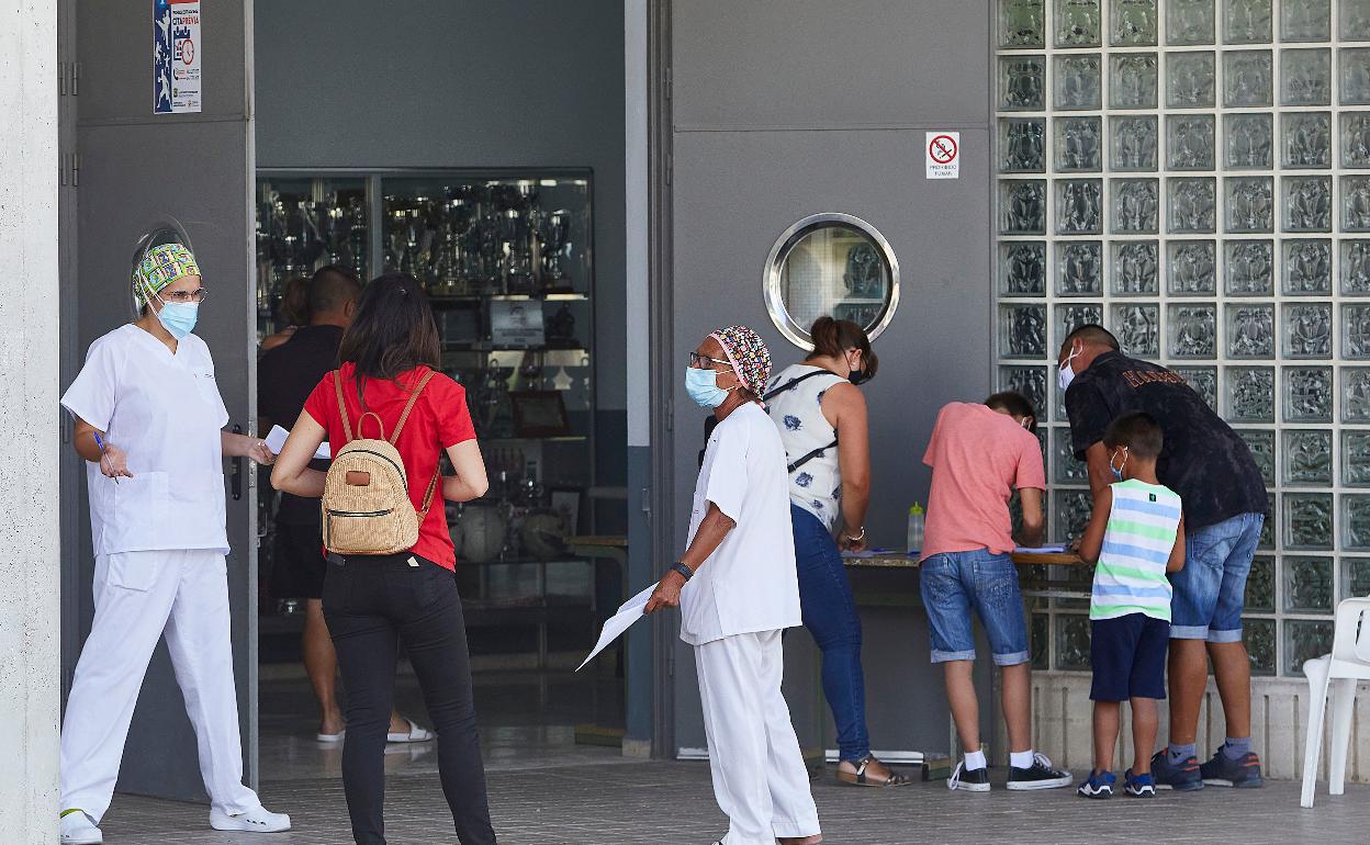 Pruebas realizadas en el polideportivo de Benigànim. 