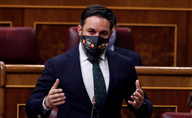 Santiago Abascal, en el Congreso. 