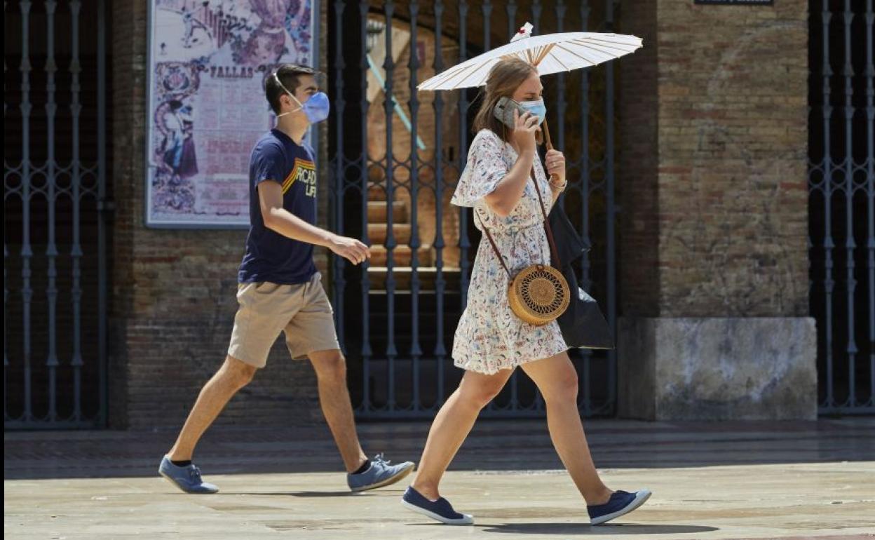 Mascarillas en Valencia.