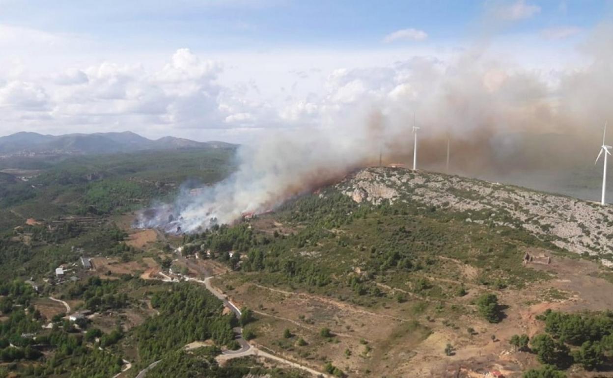 Incendio en Buñol.