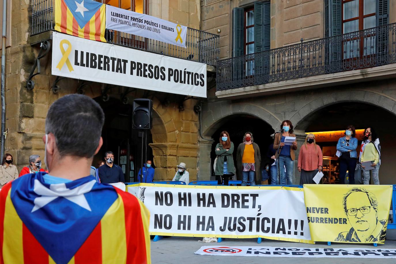 La inhabilitación de Quim Torra no consigue llenar las plazas catalanas, y la afluencia en las protestas callejeras fue mucho menor que en otras ocasiones