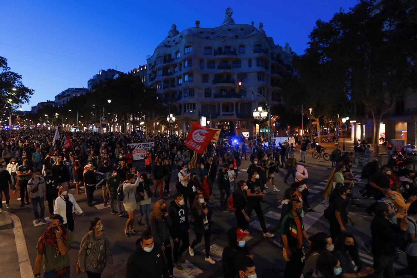 La inhabilitación de Quim Torra no consigue llenar las plazas catalanas, y la afluencia en las protestas callejeras fue mucho menor que en otras ocasiones