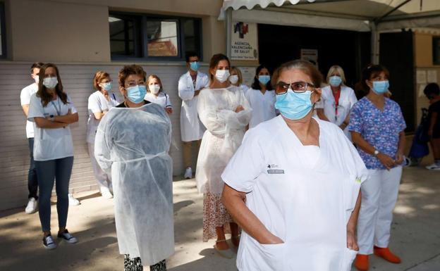 Protesta en el Centro de Salud de San Blas en Alicante