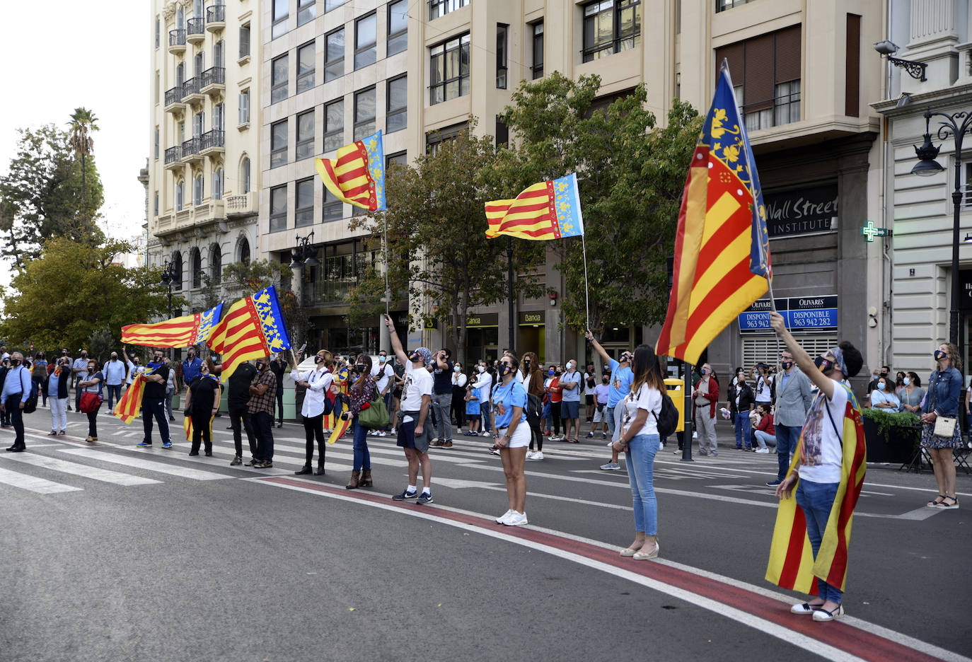 Fotos: Manifestaciones en Valencia por el 9 d&#039;Octubre