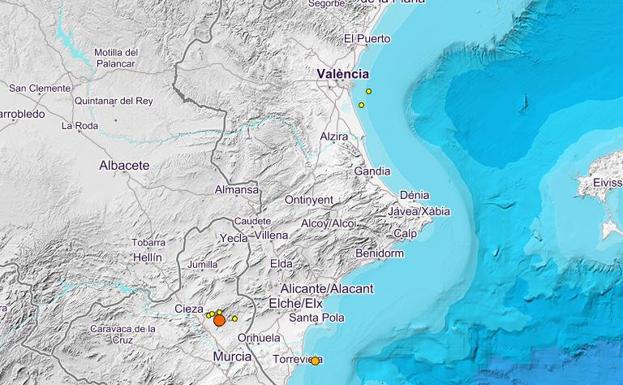 Dos terremotos de magnitud 2,6 y 2,5 hacen temblar el sur de la Comunitat Valenciana