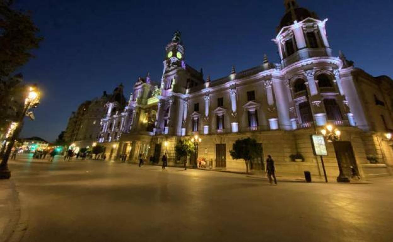 Plaza del Ayuntamiento de Valencia donde se organizó la protesta. 