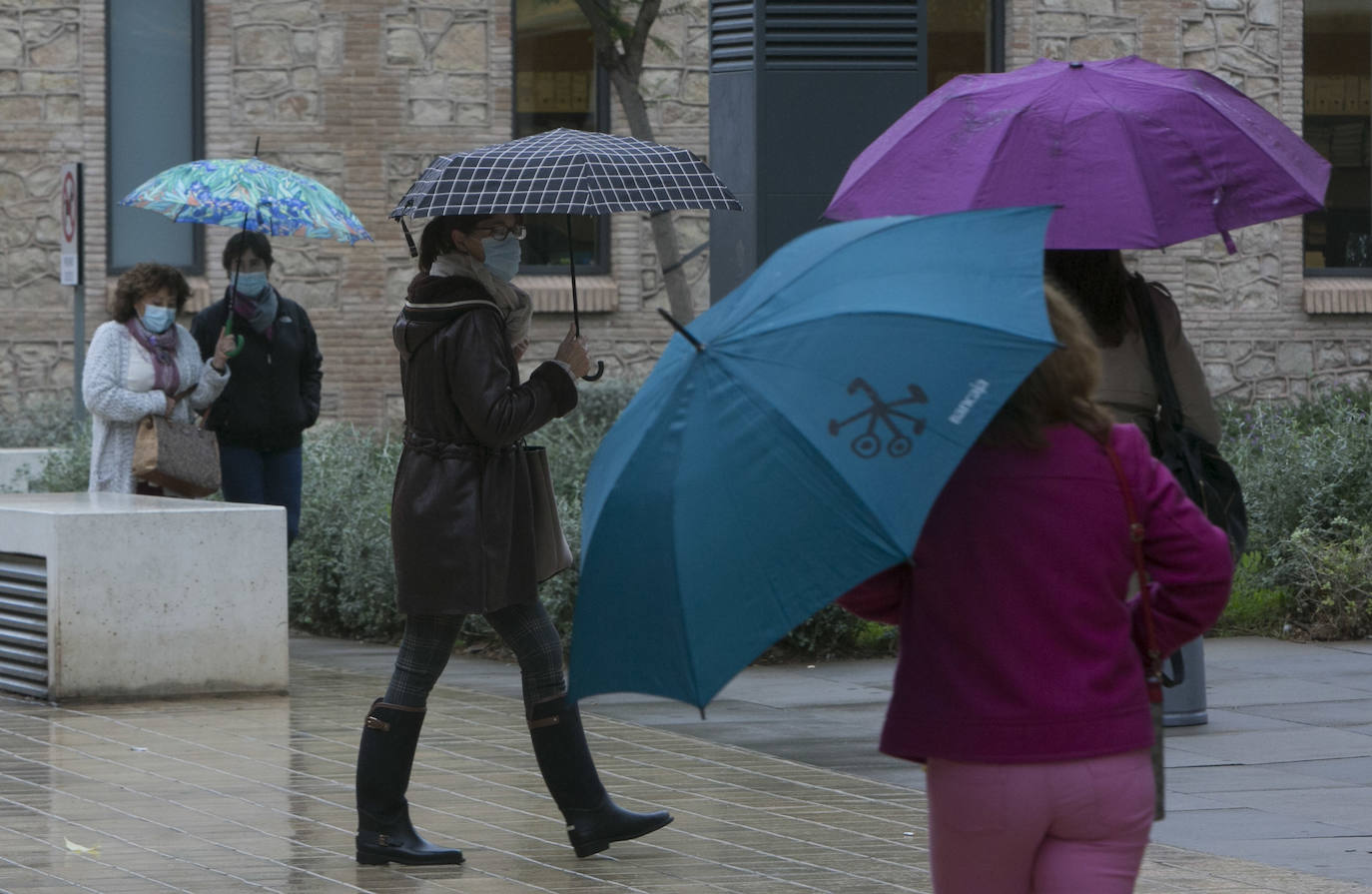 Lluvia en la ciudad de Valencia