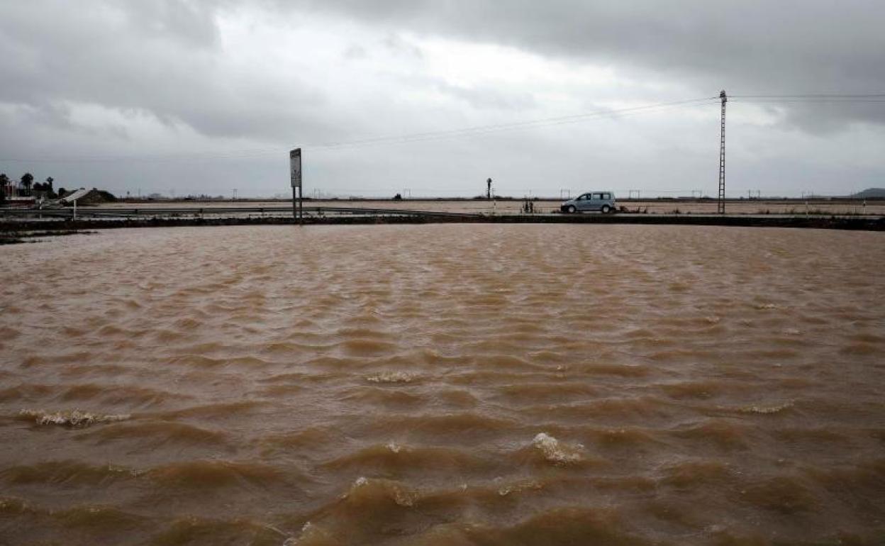 Lluvia en la comarca de La Ribera. 