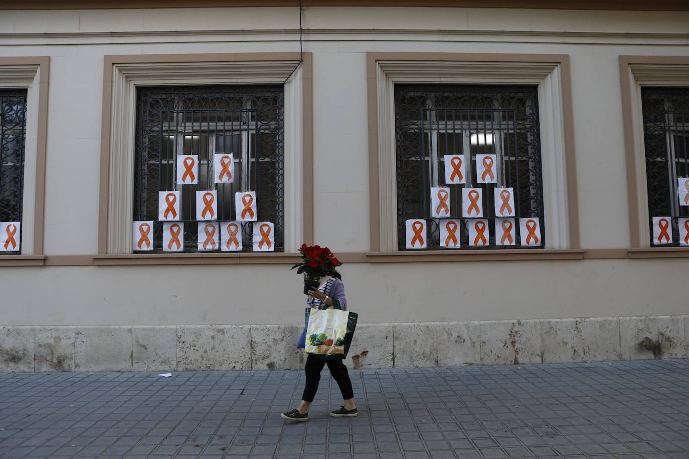 Los colegios concertados y privados de Valencia han protagonizado una marea naranja para mostrar su rechazo a la ley Celaá. Para ello, han colgado esta mañana lazos naranjas en fachadas, ventanales, clases y zonas comunes de las instalaciones para visibilizar su oposición a una reforma educativa que implicará una pérdida de peso para la enseñanza de iniciativa social sostenida con fondos públicos. 