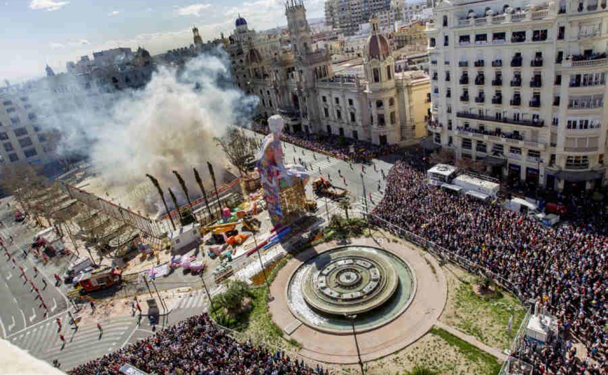 Celebración de las Fallas de Valencia. 